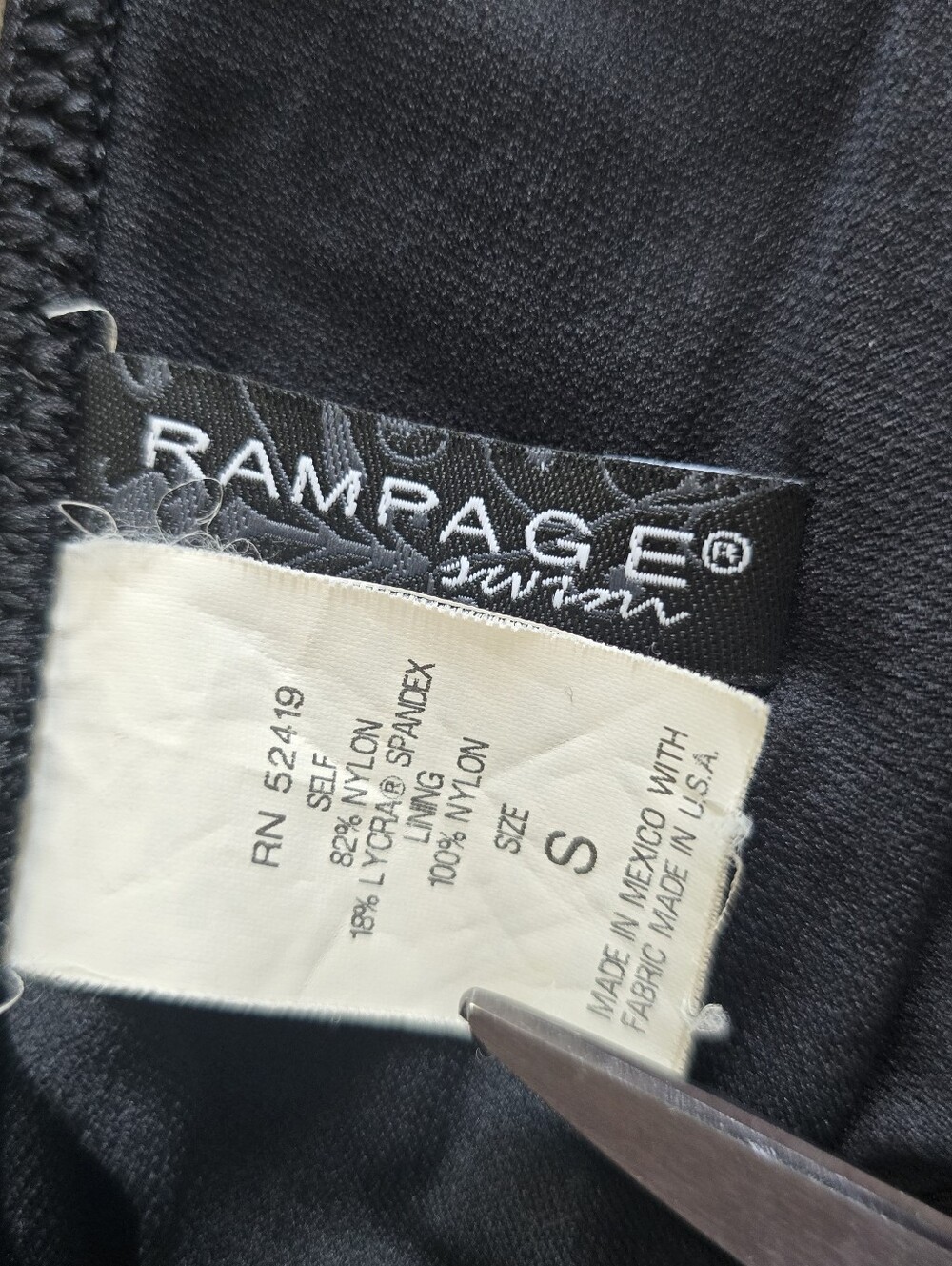 Rampage Ruffle Black Triangle Bikini Top - Picture 5 of 5
